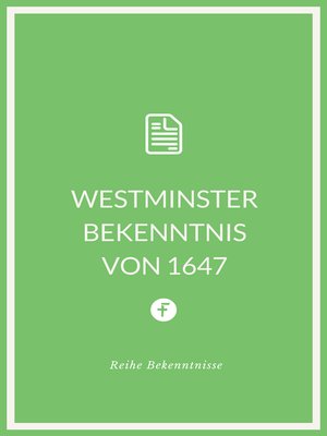 cover image of Westminster Bekenntnis von 1647